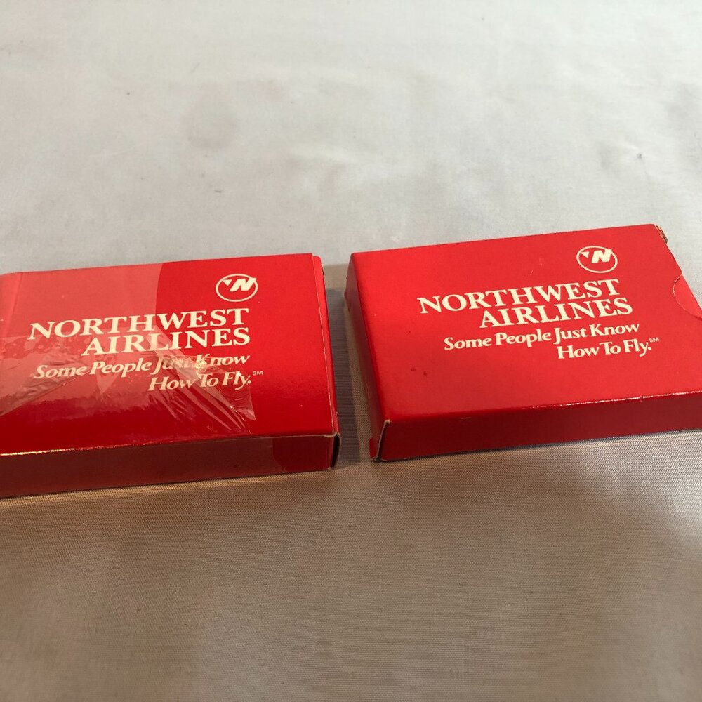 LOT of 2 Northwest Airlines Used Deck Playing Cards #F38